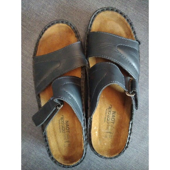 Naot Women's Navy Blue Adjustable Strap Sandal Slide Size 6 Made In Israel - Picture 4 of 6